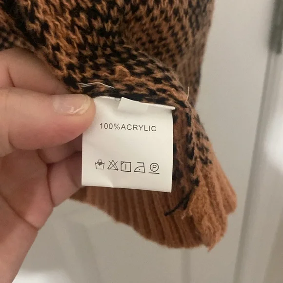 HP 11/10 Cozy Knit Animal Print Open Front Cardigan - Picture 11 of 11